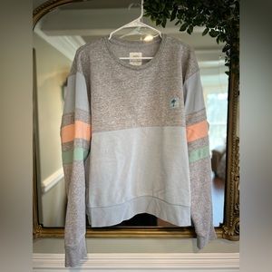 Quiet Storm Surf Shop color block crew beachy sweatshirt size XXL
